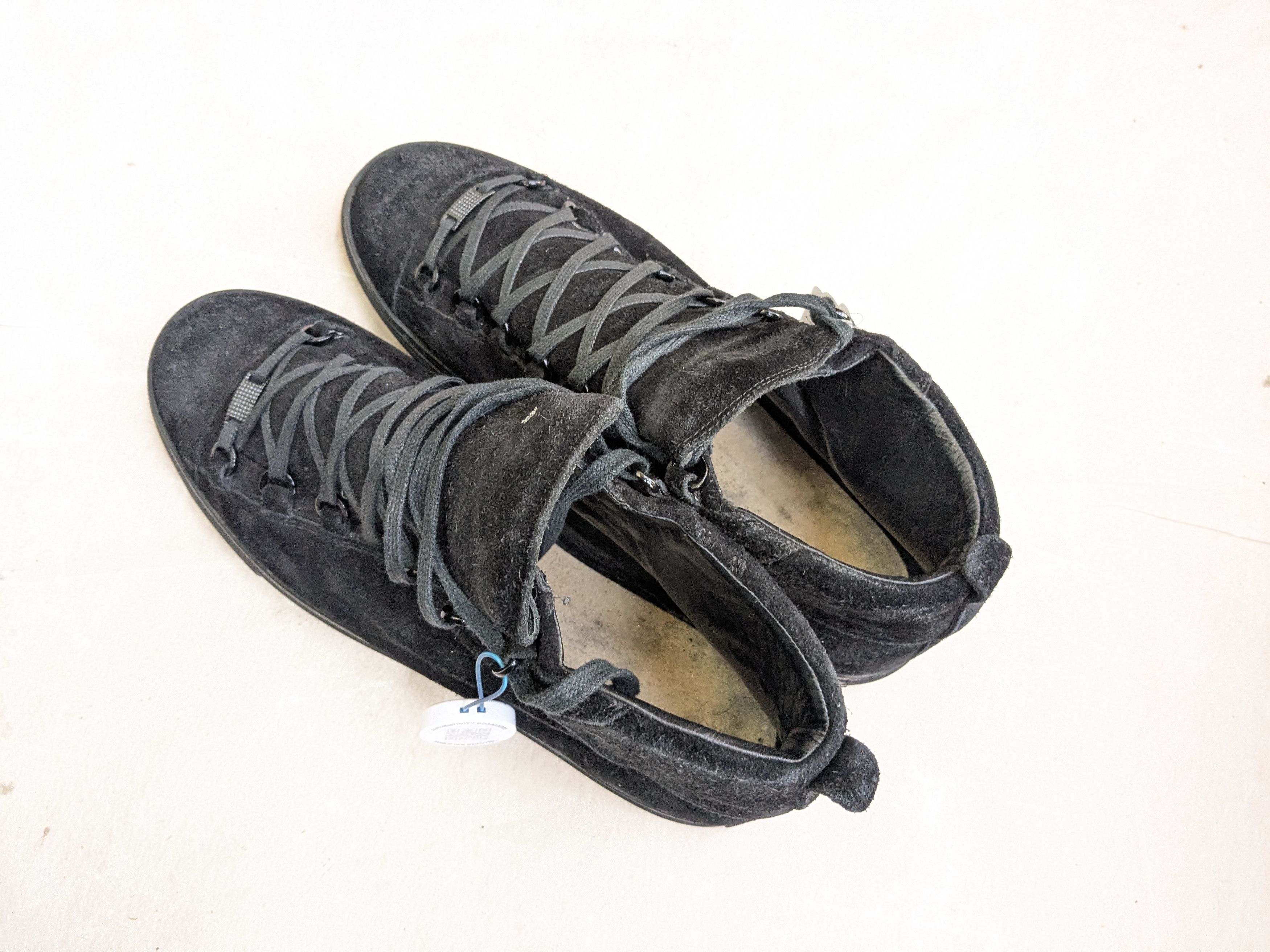 Balenciaga Balenciaga Arena Black 14 High Tops Suede Leather Size US 14 / EU 47 - 9 Thumbnail