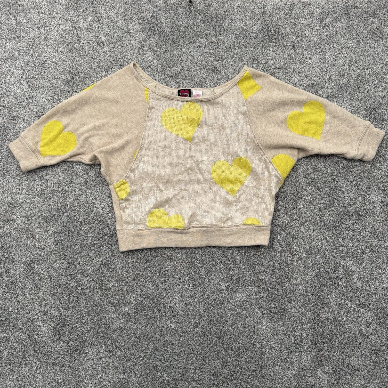 Other Y2K Vintage Cropped Top Women Medium Hearts Kawaii Coquette Size M / US 6-8 / IT 42-44 - 1 Thumbnail