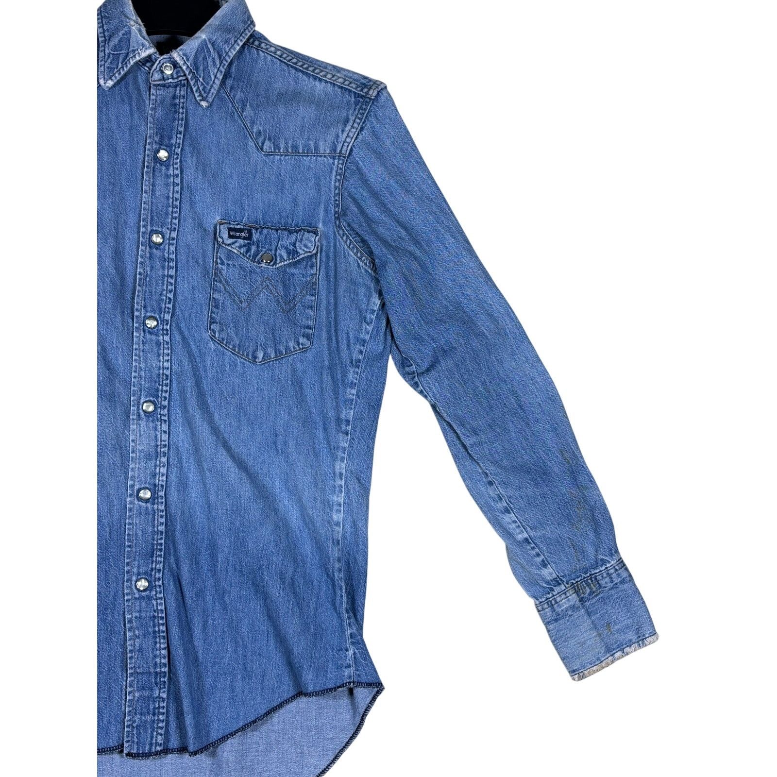 Wrangler Wrangler ProGear Denim Western Shirt USA Made 15x33 Long Size US M / EU 48-50 / 2 - 16 Thumbnail