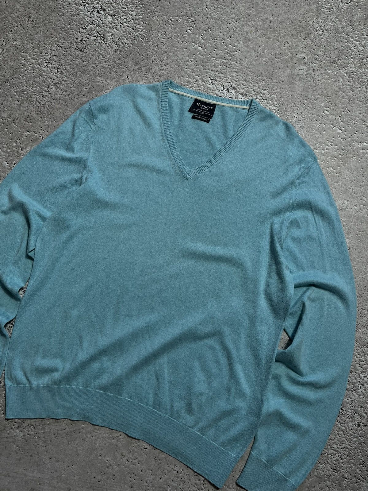 Hackett Hackett Italy V-Neck Pullover Jumper Sweater Cotton/Cashmere Size US L / EU 52-54 / 3 - 7 Thumbnail