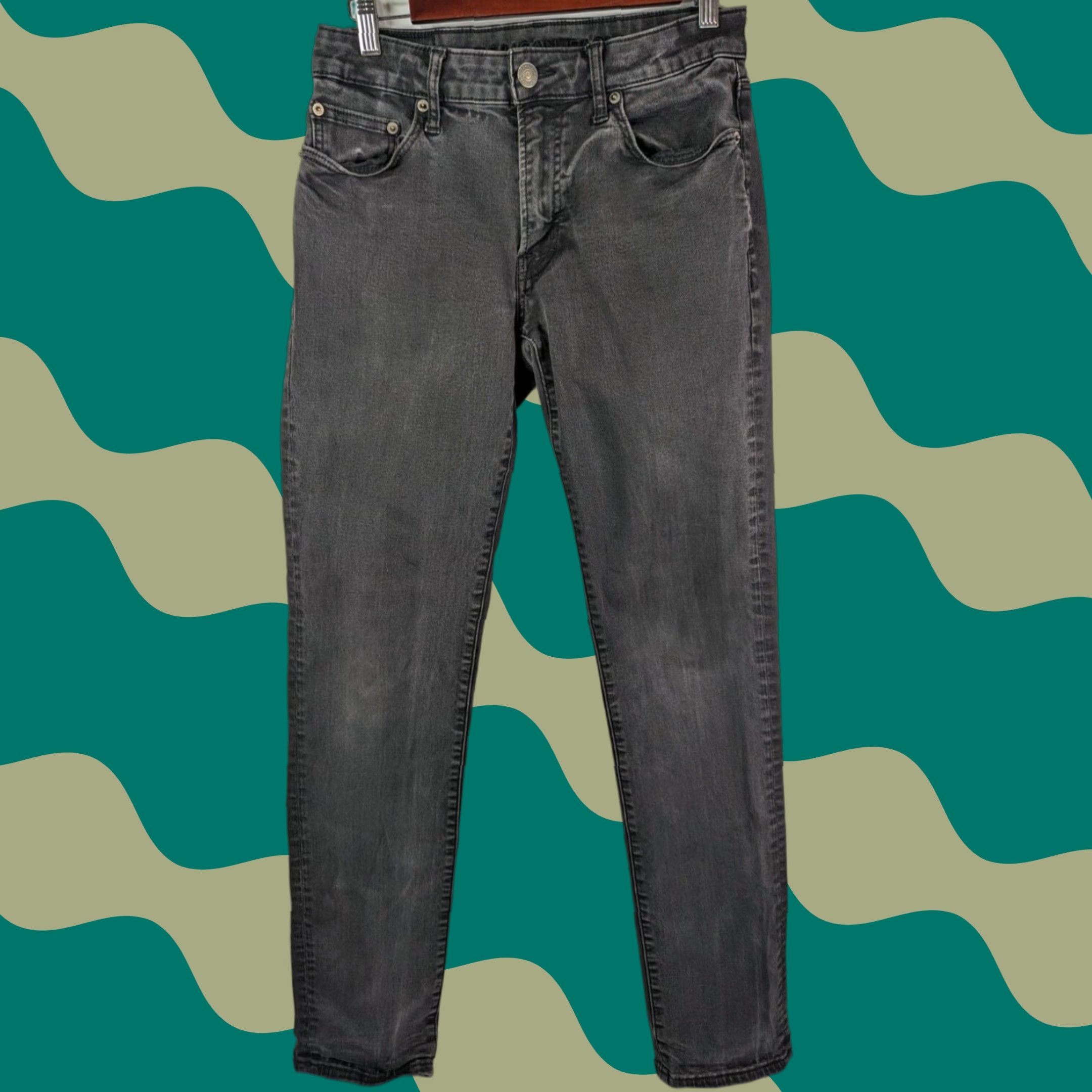 American Eagle Outfitters American Eagle Outfitters Slim Straight Jeans Men Black 30x34 Next Flex 4 Denim Pockets 5-Pocket Design Regular Inseam 34" USA Color Black Size US 30 / EU 46 - 1 Thumbnail