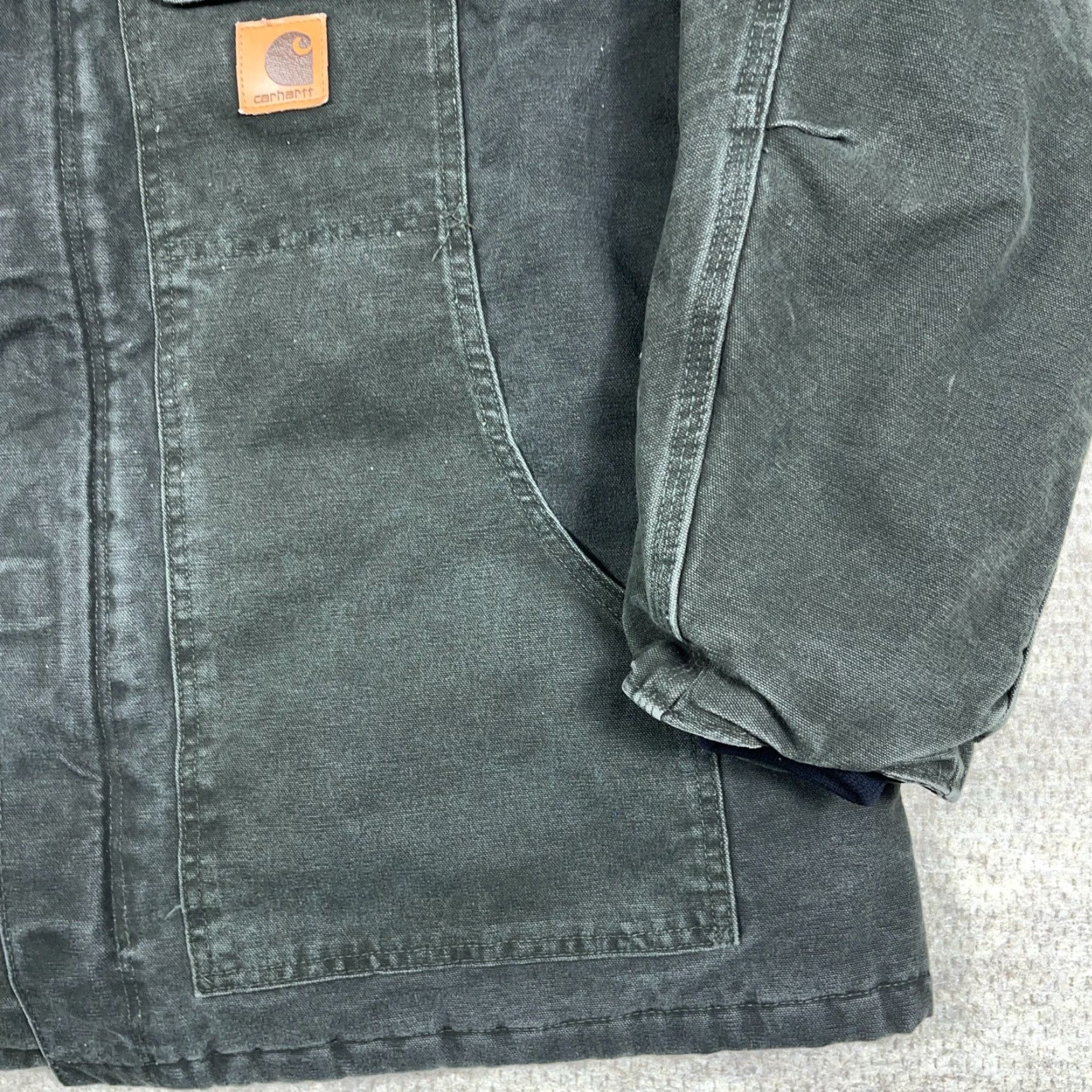 Carhartt VINTAGE Carhartt Jacket 2XL Men Moss Green Duck Canvas C26 MOS VTG Workwear Insulated Outdoor 90s Mens Size US XXL / EU 58 / 5 - 6 Thumbnail