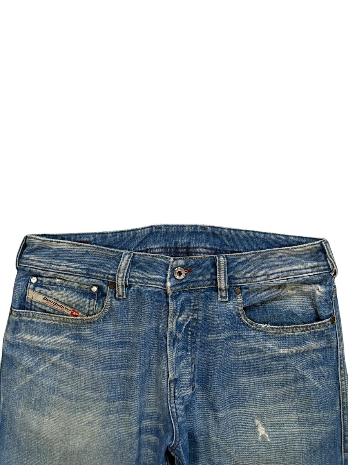 Diesel Vintage Diesel Zathan Blue Wash Distressed Flare Jeans Size US 32 / EU 48 - 4 Thumbnail