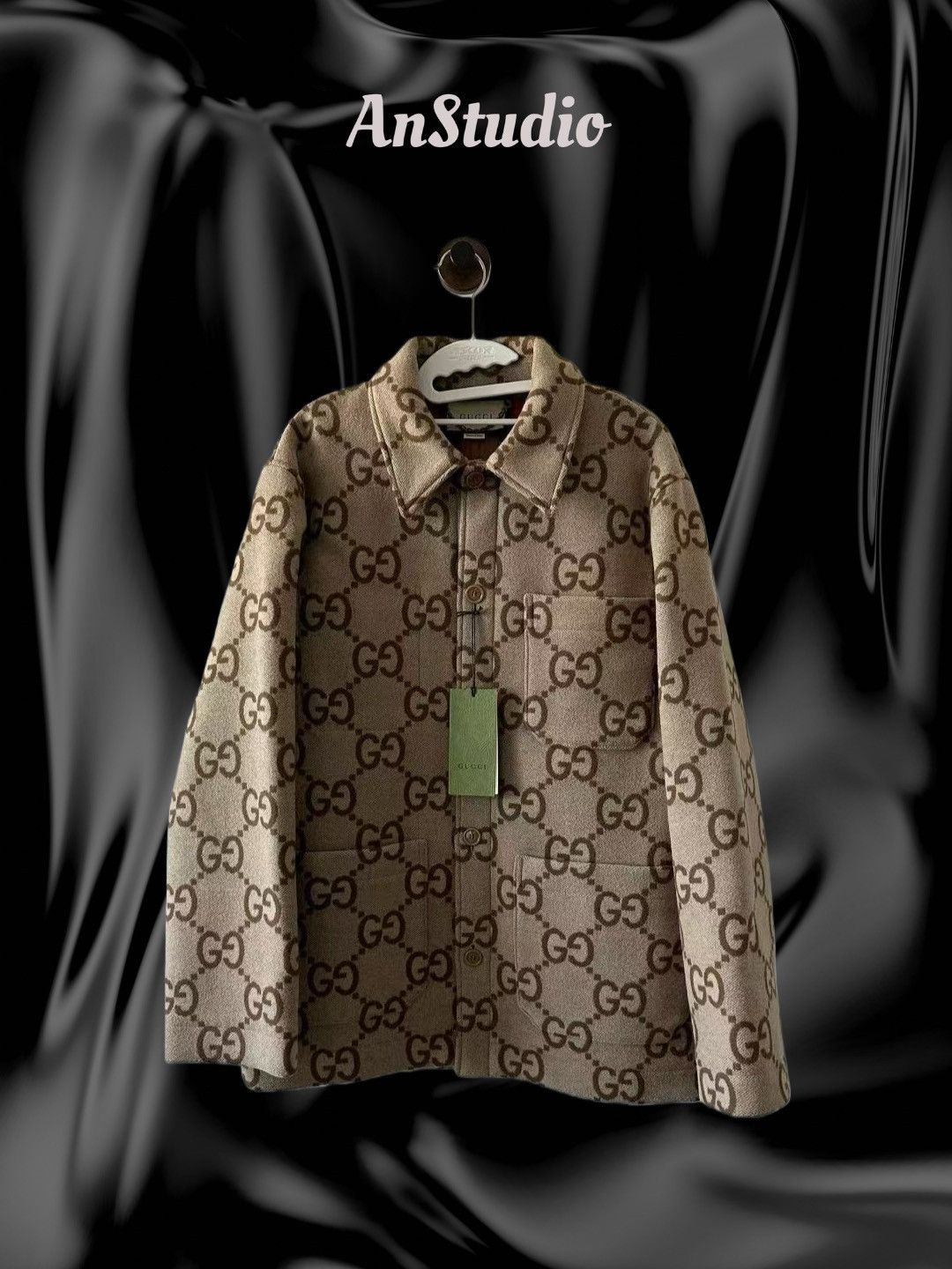 Gucci Maxi GG Jacquard Wool Jacket