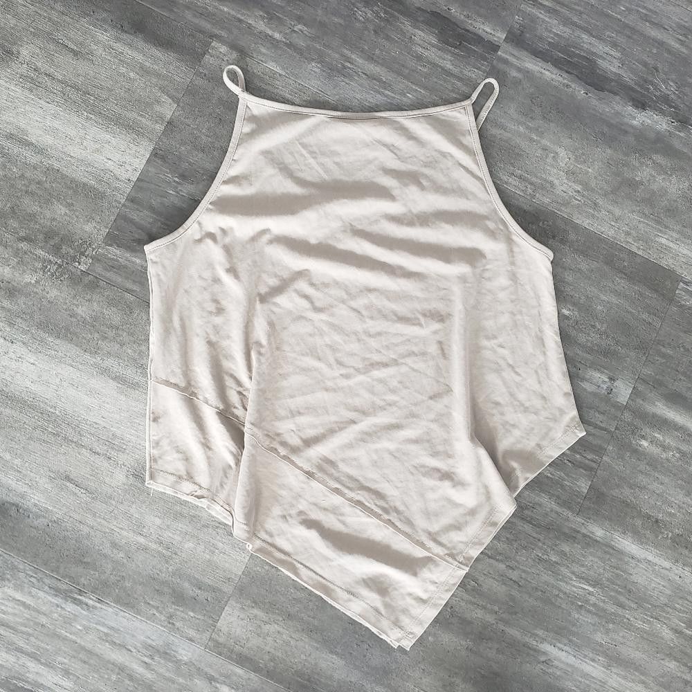 Designer Light Taupe Asymmetrical Mia Inspiration Tank Size XS / US 0-2 / IT 36-38 - 2 Thumbnail