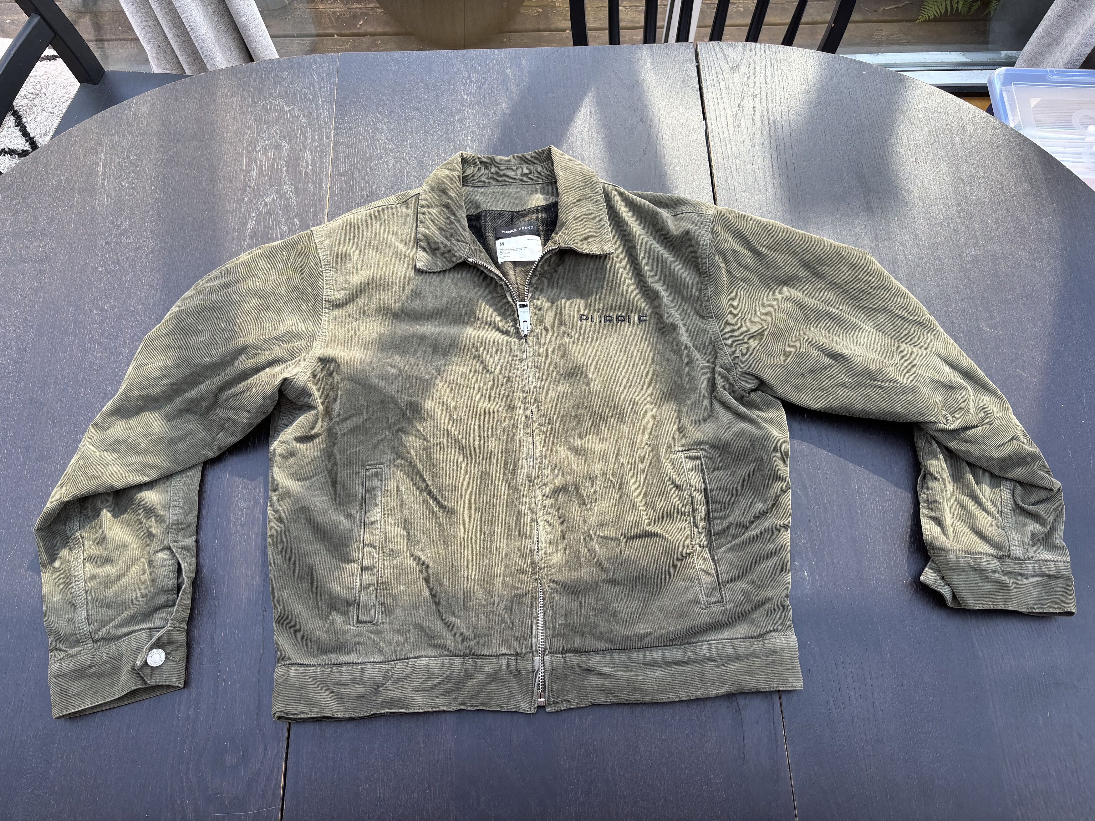 Purple Brand Purple Brand Motif-Embroidered Green Corduroy Jacket Size US M / EU 48-50 / 2 - 3 Thumbnail