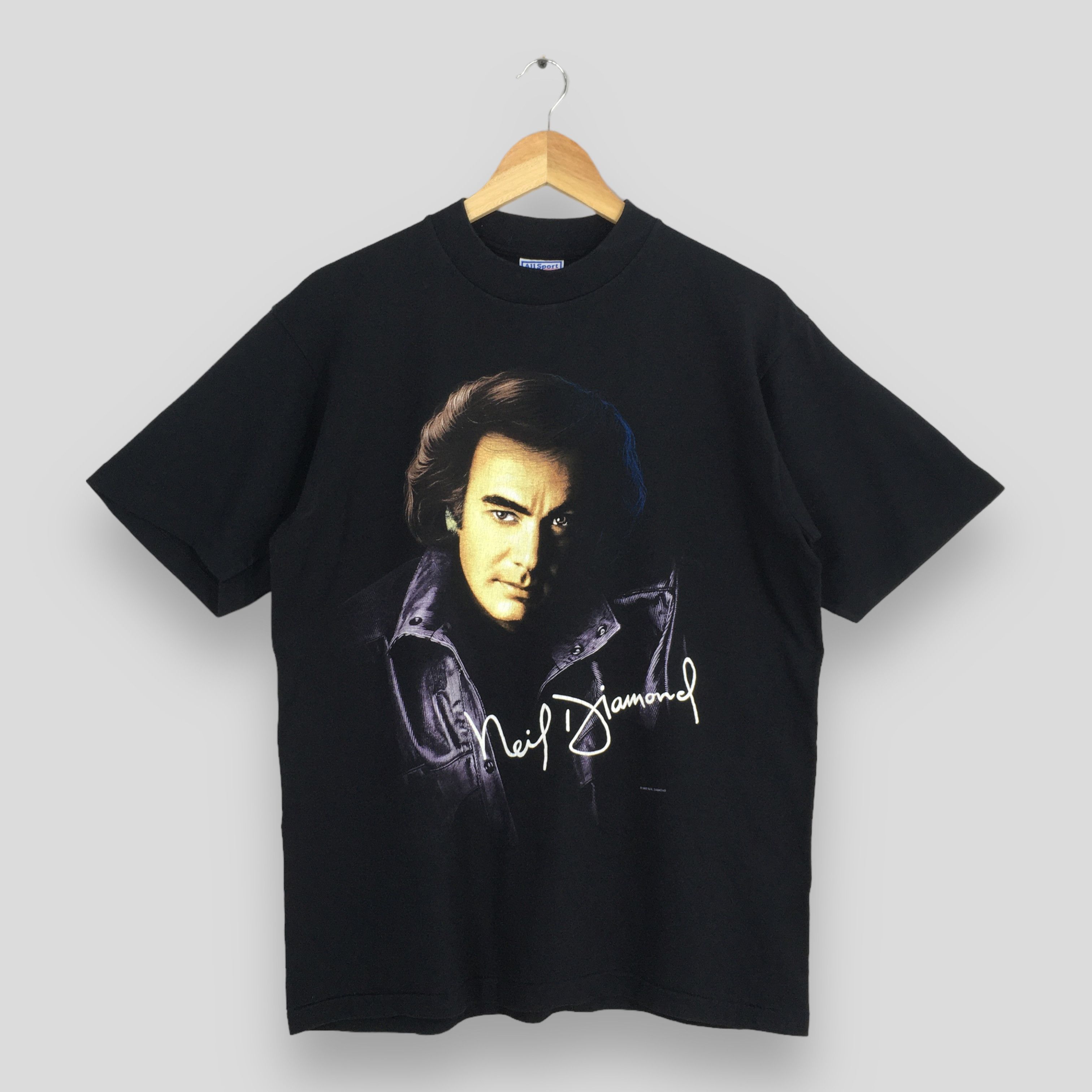 Band Tees Vintage 90's Neil Diamond Classics Rock Black Tshirt Large Size US L / EU 52-54 / 3 - 1 Thumbnail
