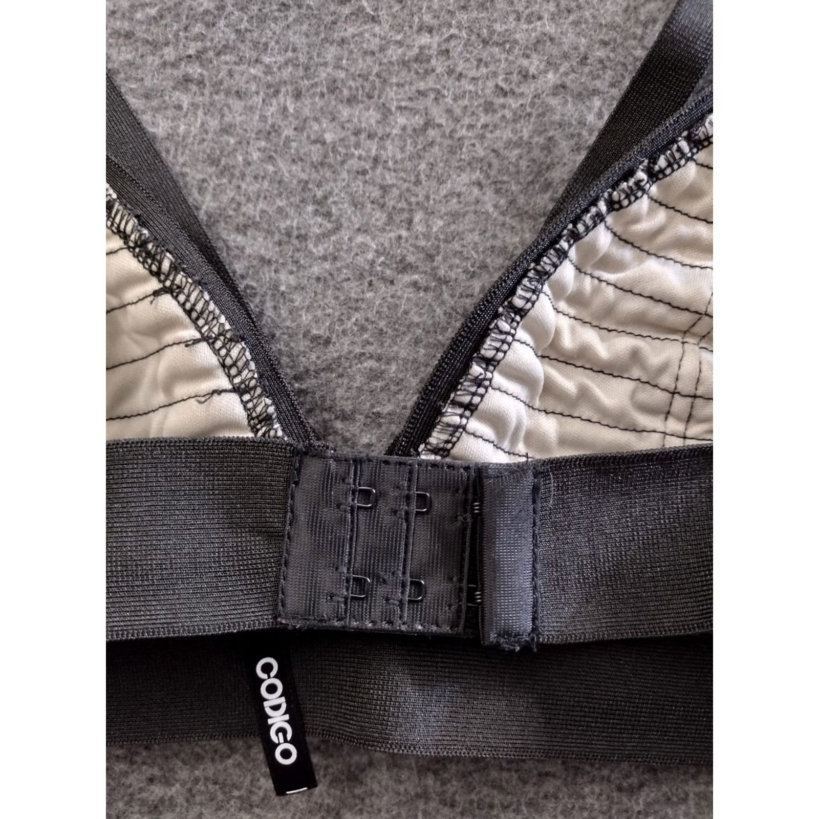 Vintage codigo Women's Bralette Black Striped Padded Inter White Bra Size L Size ONE SIZE - 5 Thumbnail