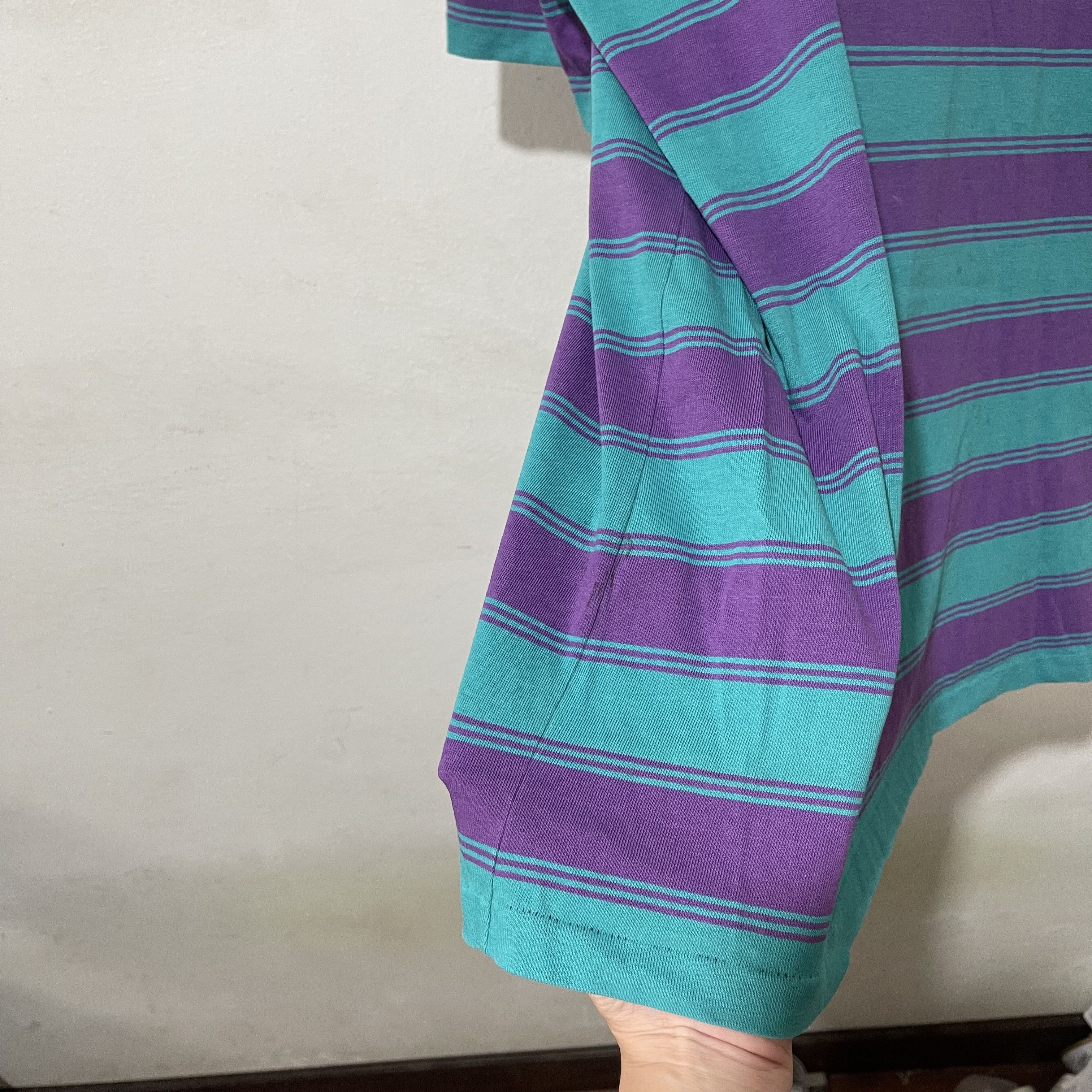 Vintage Vintage 90s Striped T-Shirt Size US XL / EU 56 / 4 - 3 Thumbnail