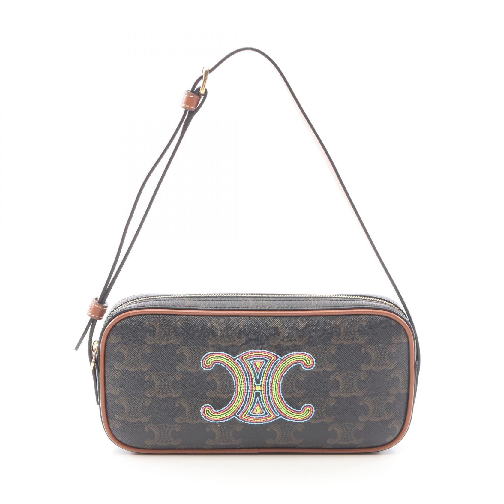 Celine Celine CELINE Cuir Triomphe camera bag shoulder bag Textile Shoulder Bag DUTY FREE for USA Size ONE SIZE - 1 Thumbnail