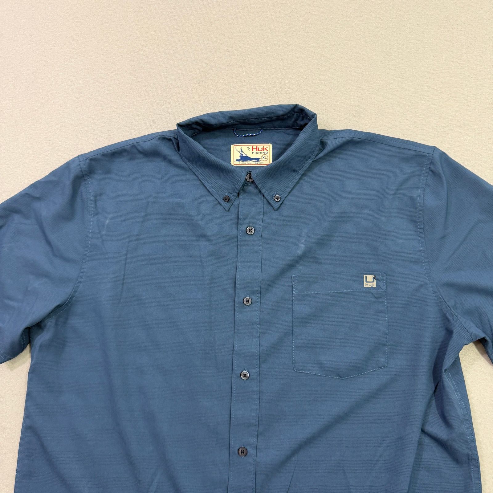 Vintage HUK Kona Short Sleeve Button Shirt Men's Extra Large Blue Size US XL / EU 56 / 4 - 2 Thumbnail