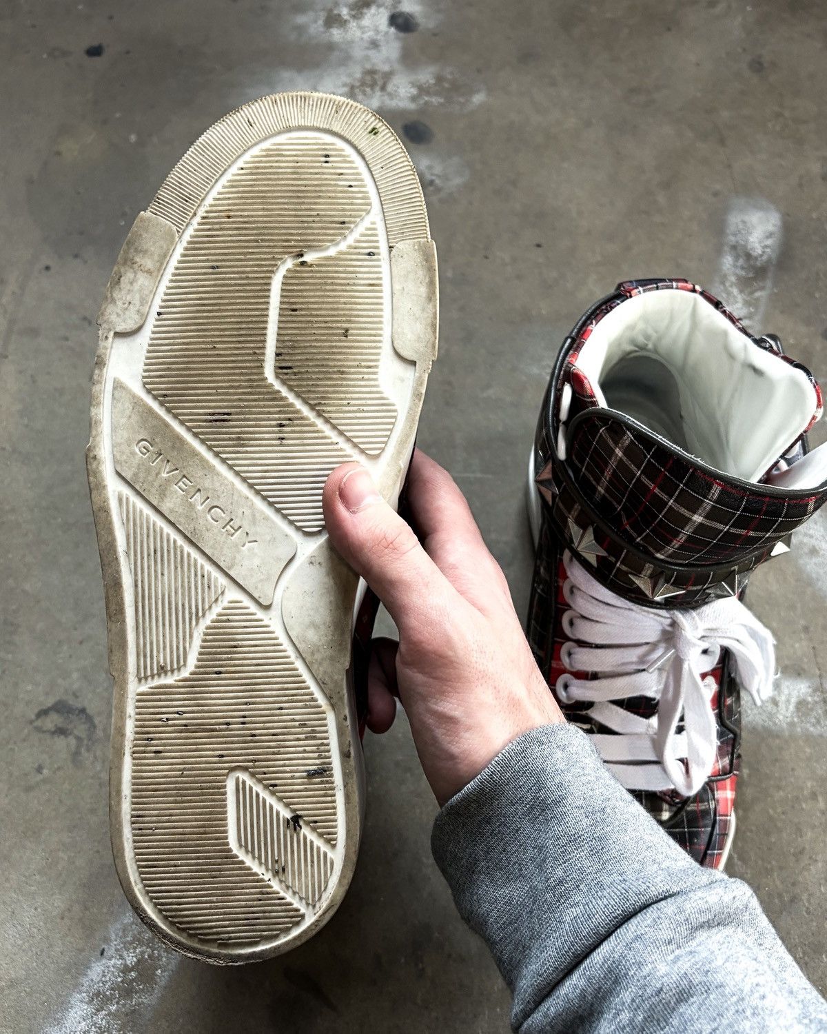 Givenchy S/S14 PLAID TYSON HIGH TOP Size US 7 / EU 40 - 10 Thumbnail