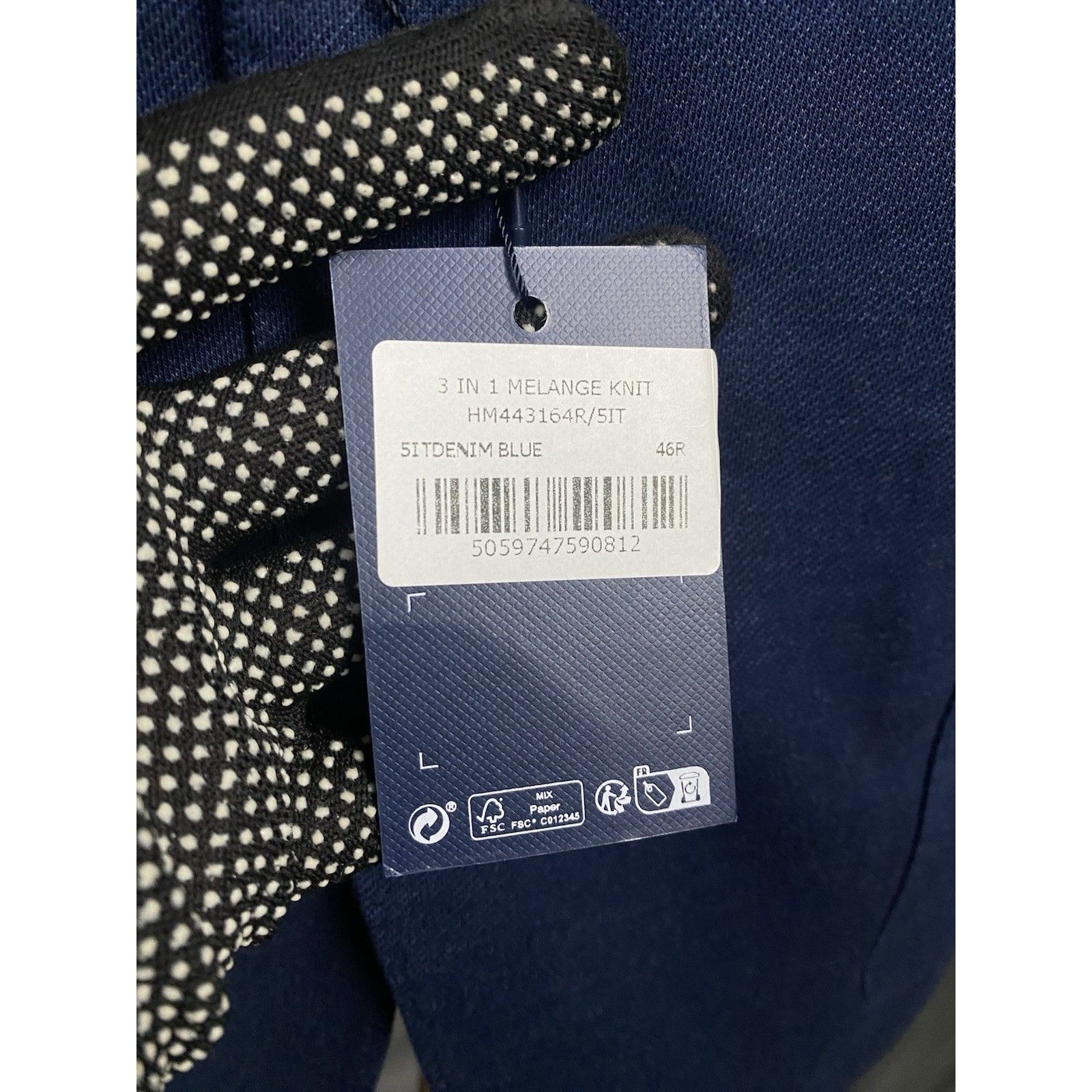 Hackett GREAT NWT Hackett Melange Knit Men's Blue Blazer Jacket Size Size 46R - 10 Thumbnail