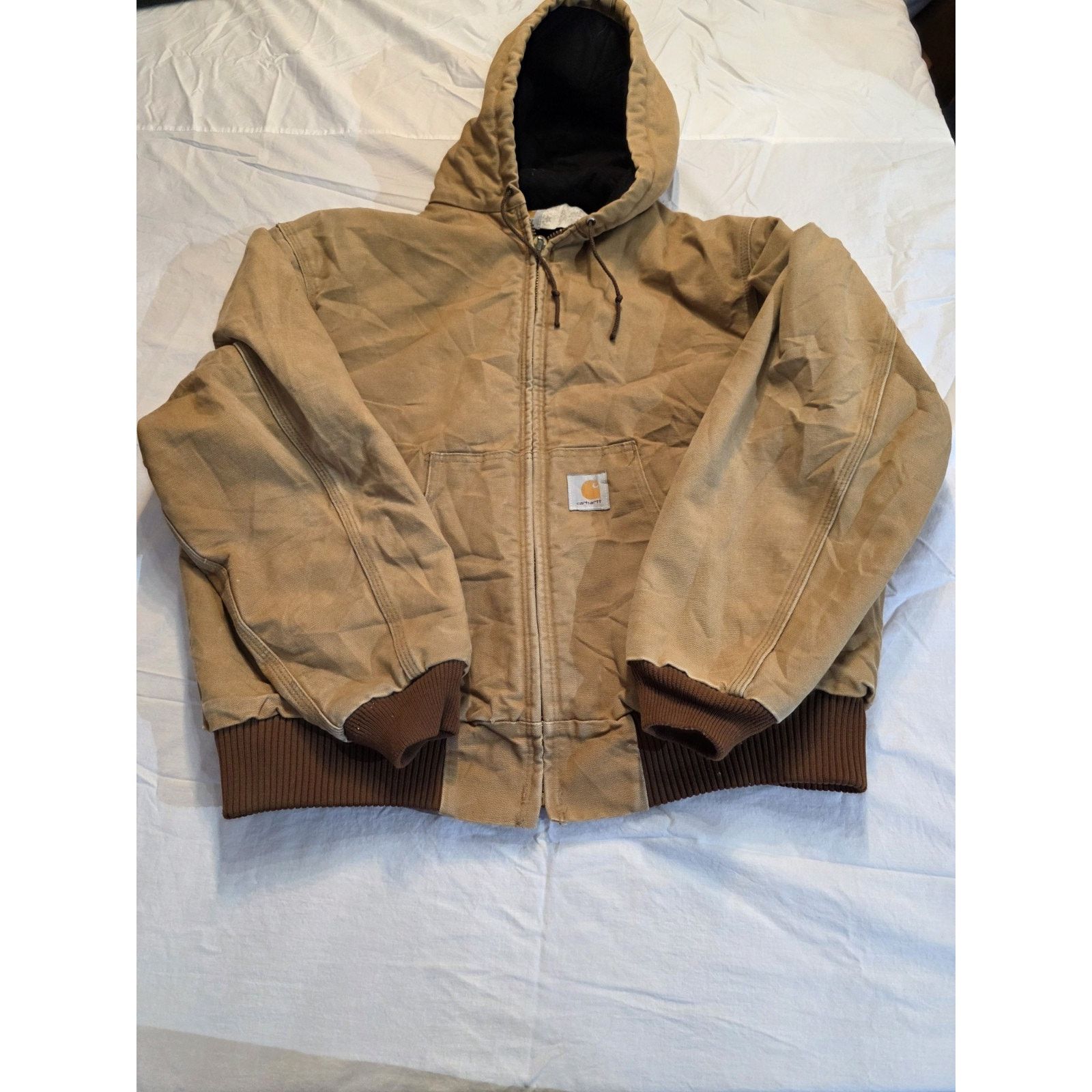 Carhartt Carhartt Tan Men's Size Xl Hooded Zipper Bomber USA Size US XL / EU 56 / 4 - 1 Thumbnail