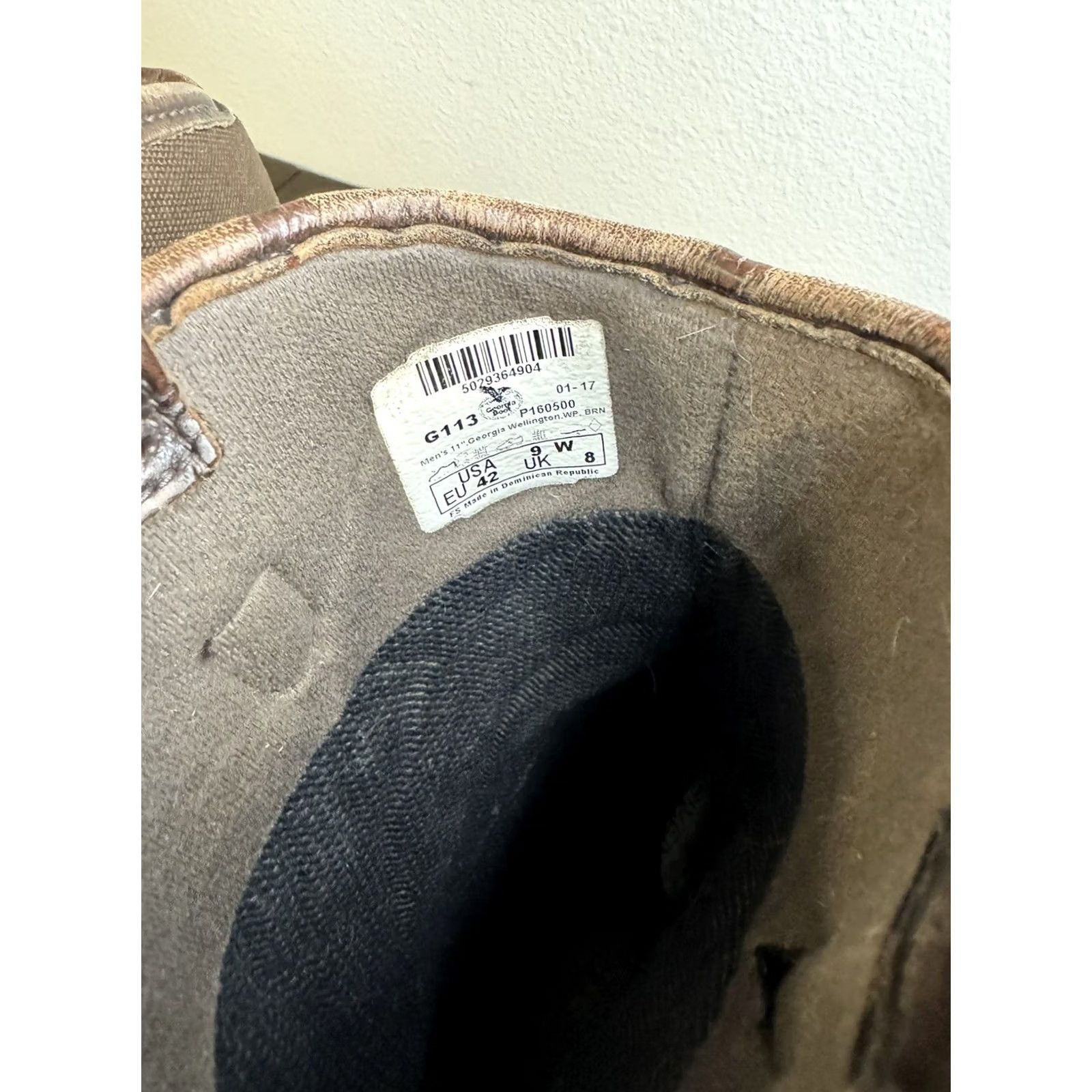 Vintage Georgia Boots Waterproof Homeland Wellington Work Boot Brown G113 Mens 9 Size US 8 / EU 41 - 7 Thumbnail