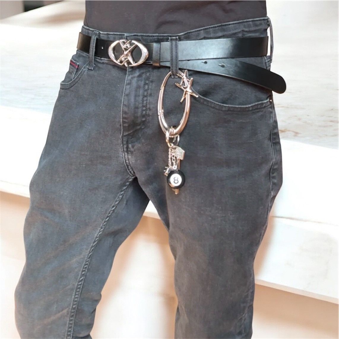 Other 8 Ball Keychain Key Ring Car Key Pants Chain for Men Women Size ONE SIZE - 8 Thumbnail