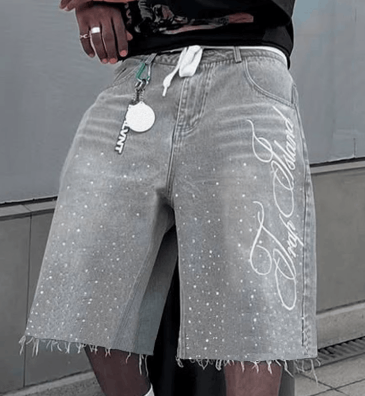Stylish Knee-Length Denim Shorts
