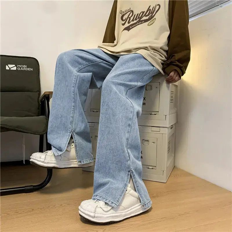 Japanese Brand Loose fitting straight leg wide leg jeans Size US 32 / EU 48 - 5 Thumbnail