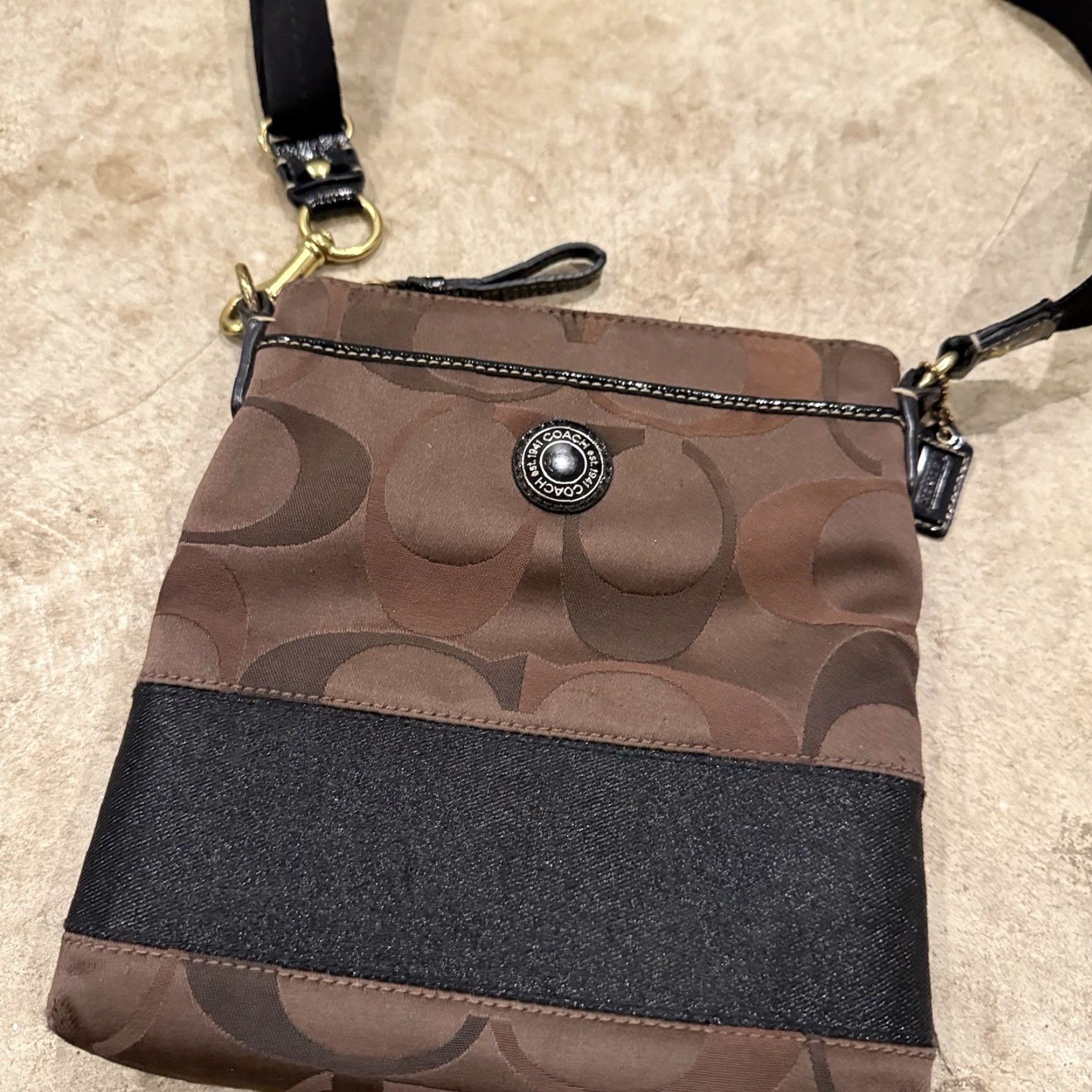 Coach Coach Crossbody Bag Logo Brown with Adjustable Straps Canvas Women’s Size ONE SIZE - 4 Thumbnail