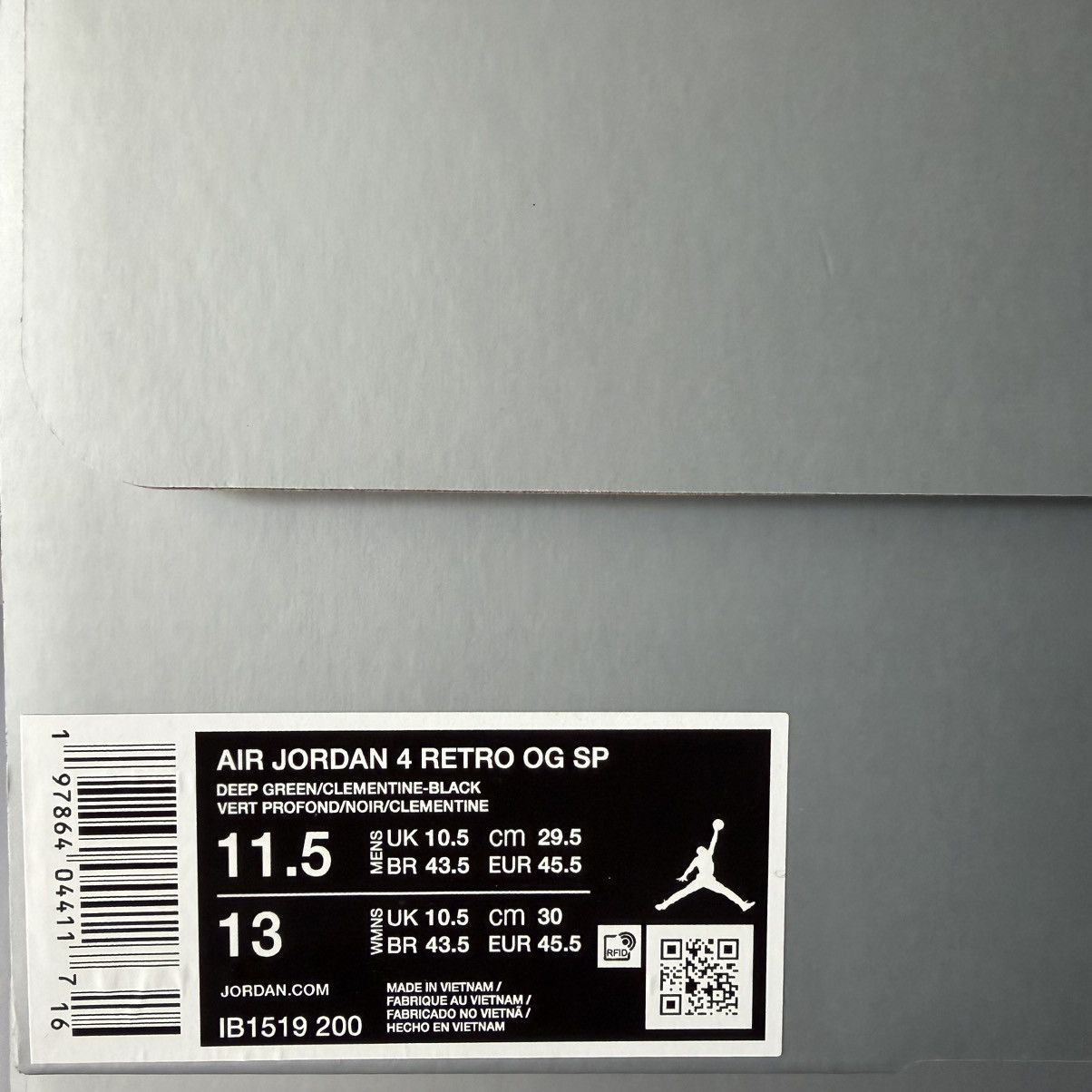 Nike Jordan 4 Retro OG SP 'Undefeated' Size US 11.5 / EU 44-45 - 9 Thumbnail