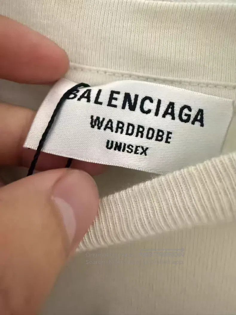 Balenciaga Balenciaga White Coke Wave Embroidered Short Sleeve Size US M / EU 48-50 / 2 - 3 Thumbnail