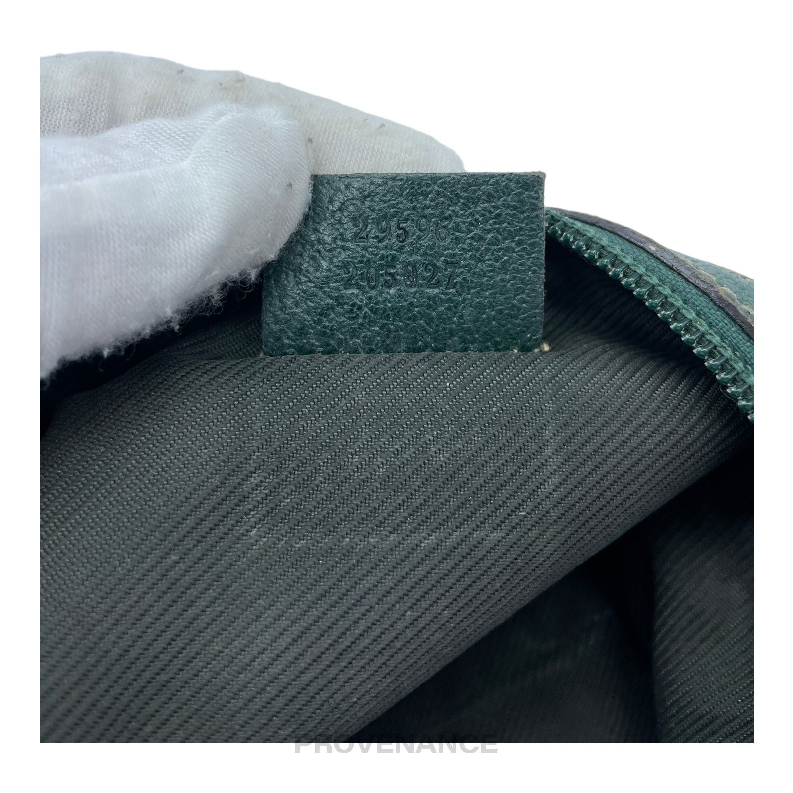 Gucci 🔴 Gucci Zip Pouch - GG Canvas Forest Green Size ONE SIZE - 8 Thumbnail