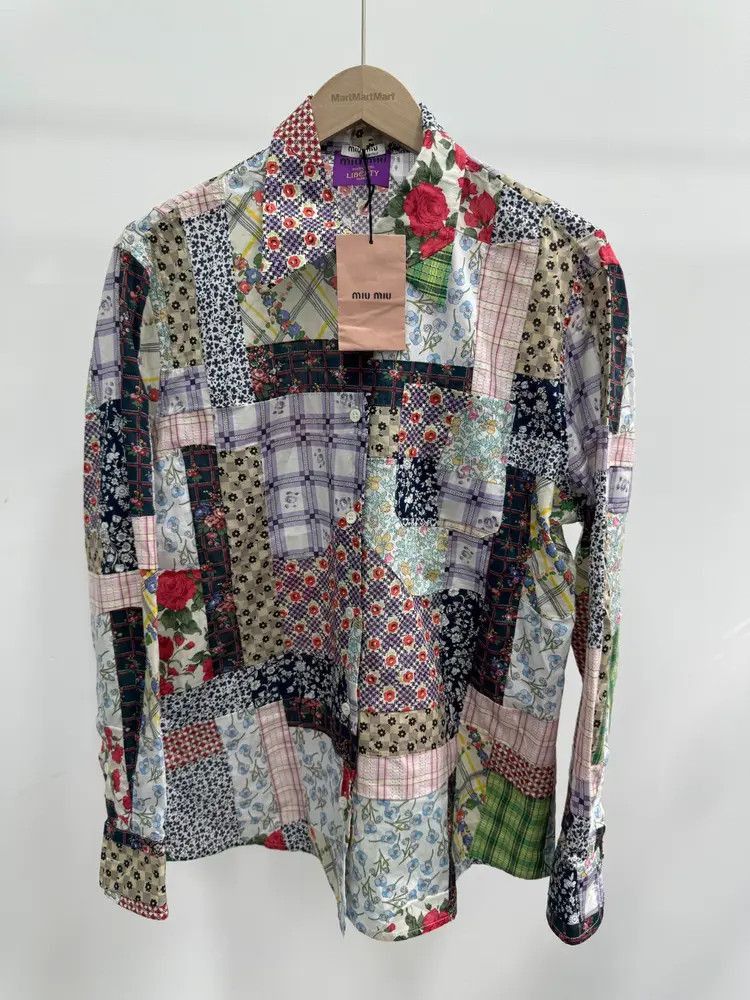 Miu Miu Sz 44 Miu Miu Boro Fabric Shirt Size US S / EU 44-46 / 1 - 1 Thumbnail