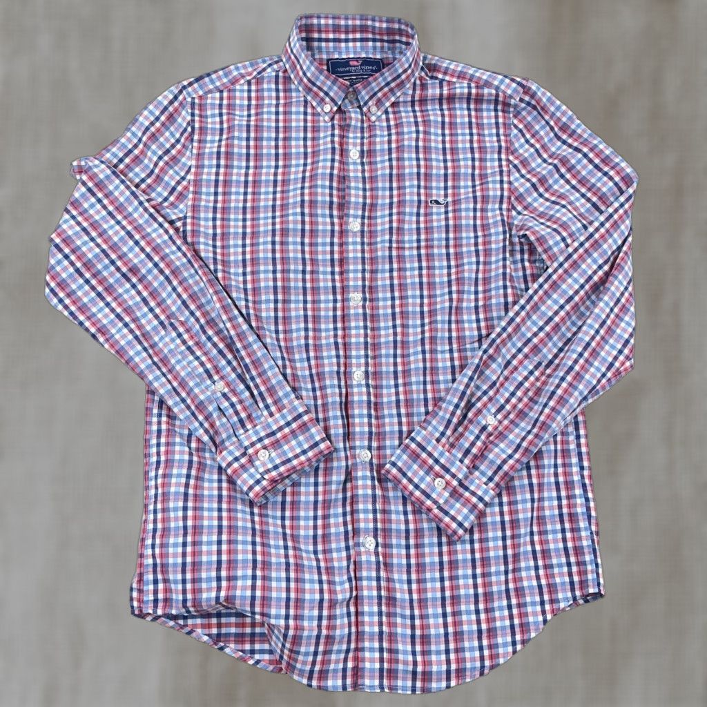 Vineyard Vines Vineyard Vines Shirt Men Small Blue Pink Performance Button Up Nylon Slim Fit Shirt Mens Vineyard Vines Plaid All Seasons 90s? Size US S / EU 44-46 / 1 - 1 Thumbnail