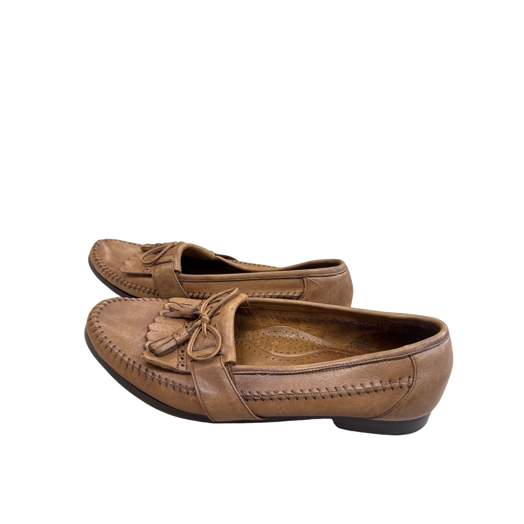Frye Frye Mens Brown Leather Tassel Slip-On Loafers Size 12D Size US 12 / EU 45 - 3 Thumbnail