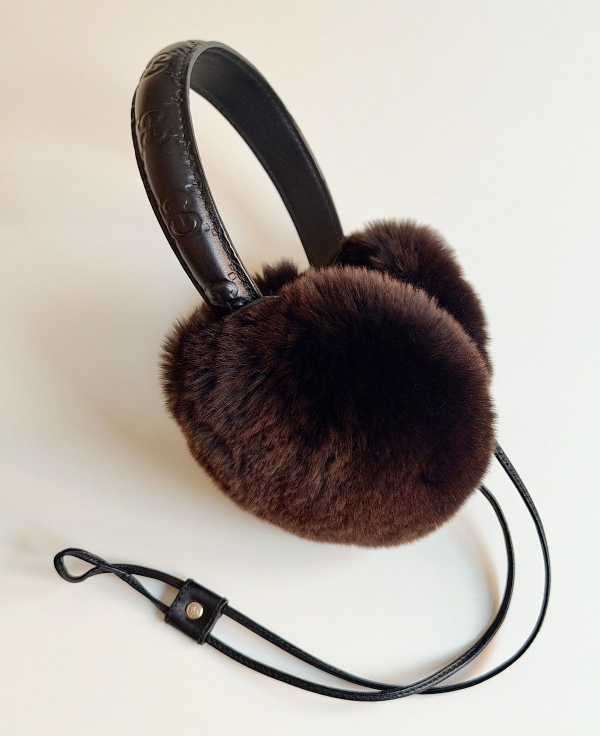 Gucci GUCCI Tom Ford FW 2003 Lapin Fur Ear Muffs Monogram demna gg Size ONE SIZE - 3 Thumbnail