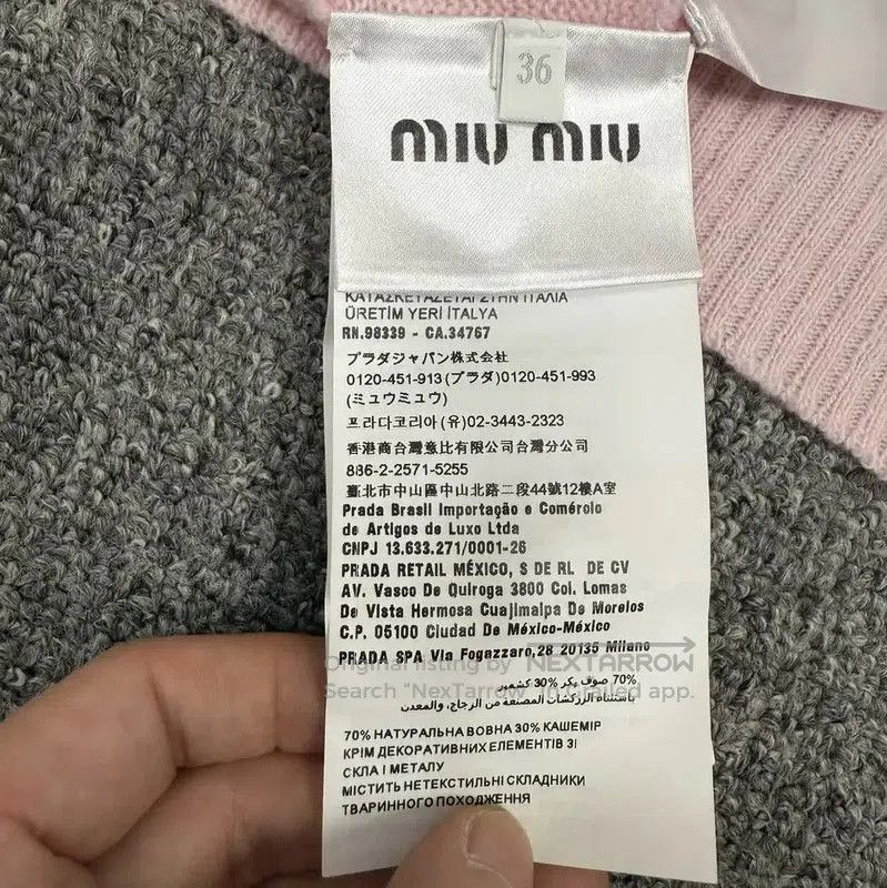 Miu Miu Miu Miu Pink Knit Cardigan with Embellishments . Size S / US 4 / IT 40 - 4 Thumbnail