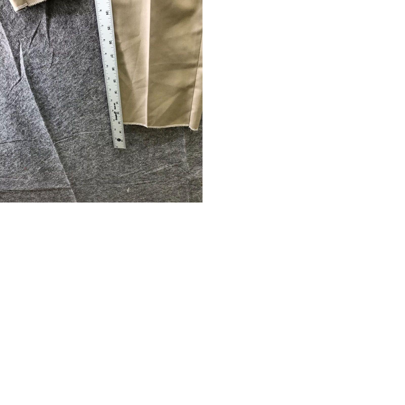 Vintage Pinstripe Clothing Mens Dress Pants Beige Khaki 34 Unhemmed Slim Tapered Flat Front Polyester Blend Zip Fly Quality Workwear NWT Size US 34 / EU 50 - 9 Thumbnail