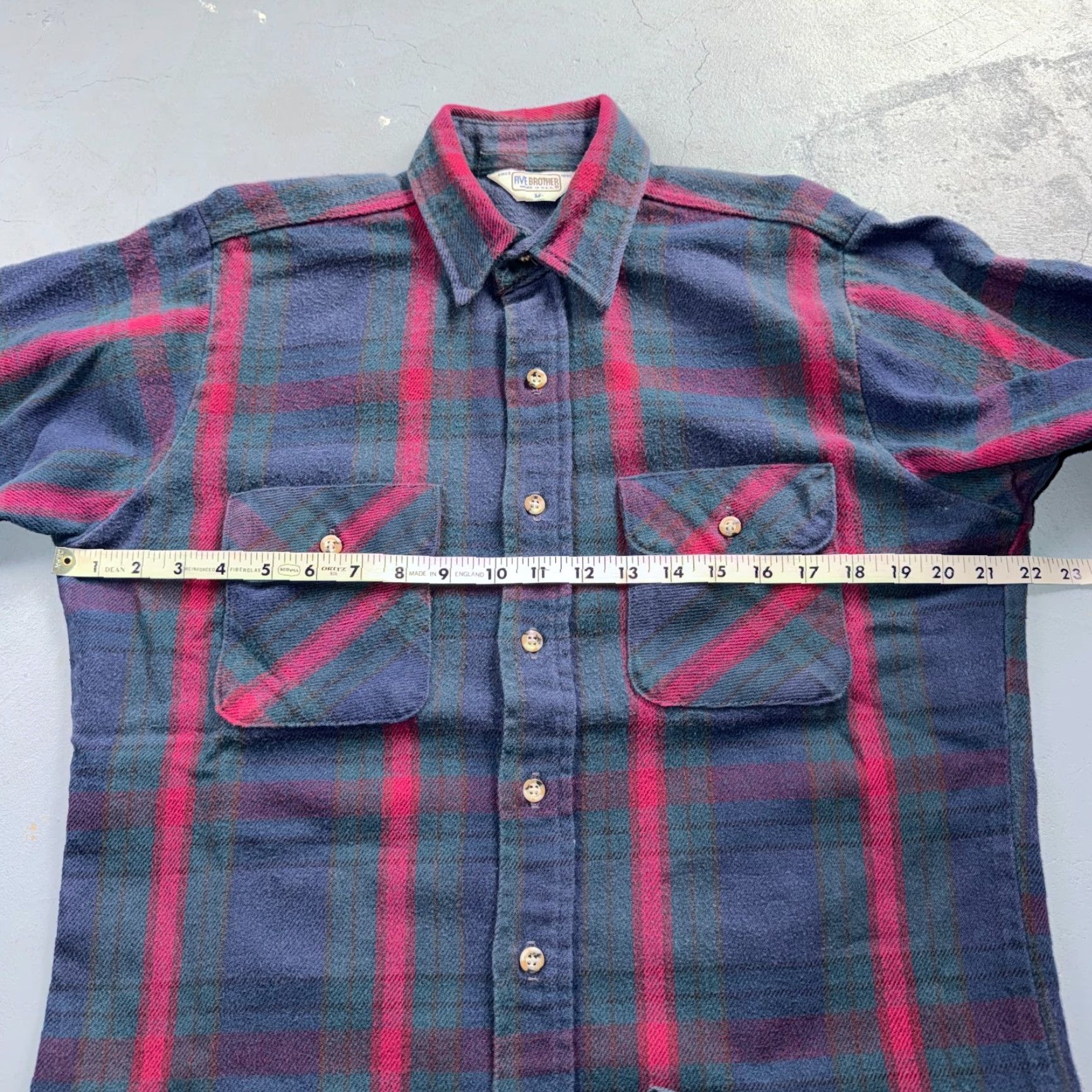 Vintage VINTAGE Five Brother Shirt Mens M Shadow Plaid Flannel USA Red Green 1980s 80s Button-Up Size US M / EU 48-50 / 2 - 5 Thumbnail