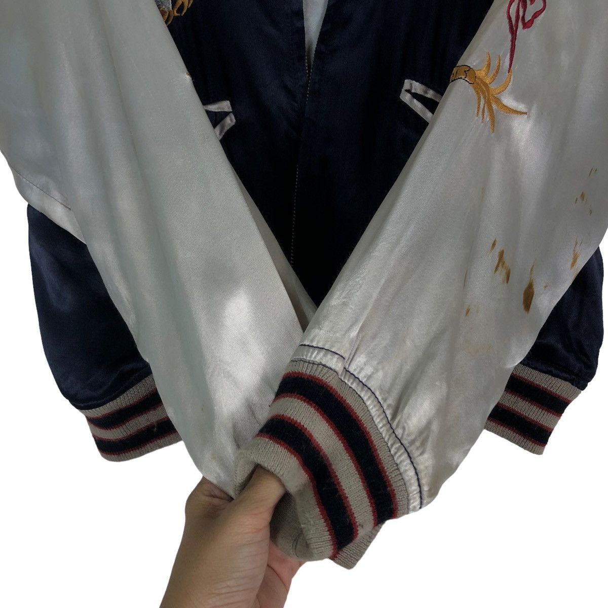 Japanese Brand 🔥Vintage Satin Sukajan Bomber Jacket Big Logo Houston USA Size US M / EU 48-50 / 2 - 13 Thumbnail
