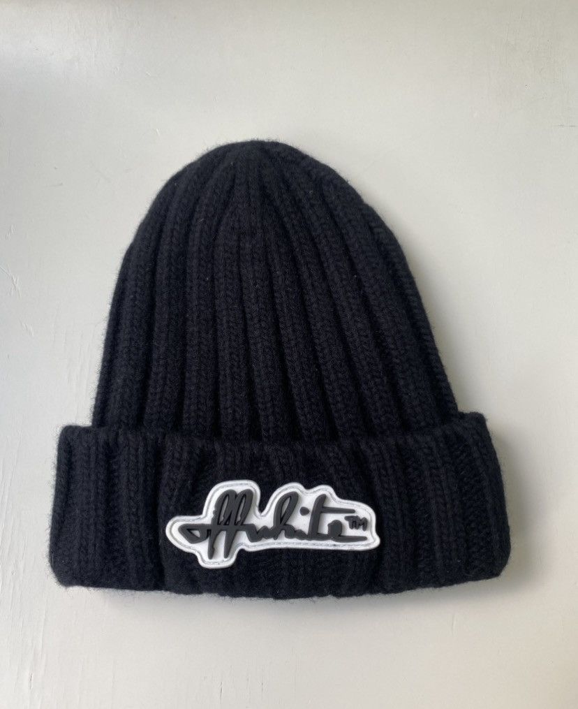 Off-White Off-White chunky logo beanie hat military black Size ONE SIZE - 1 Thumbnail