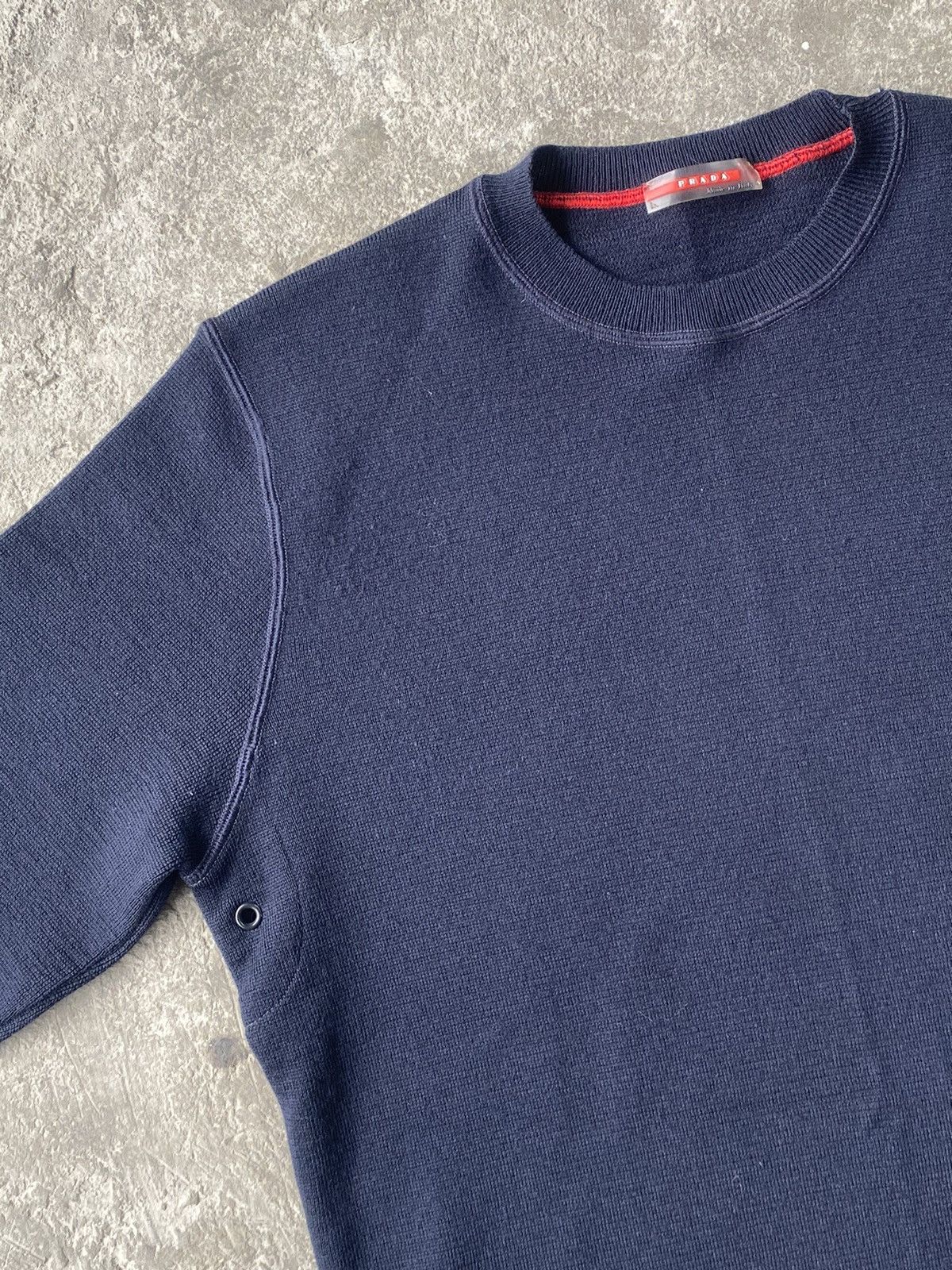 Prada Prada Navy Blue Wool Sweater Red Tab Size US M / EU 48-50 / 2 - 6 Thumbnail