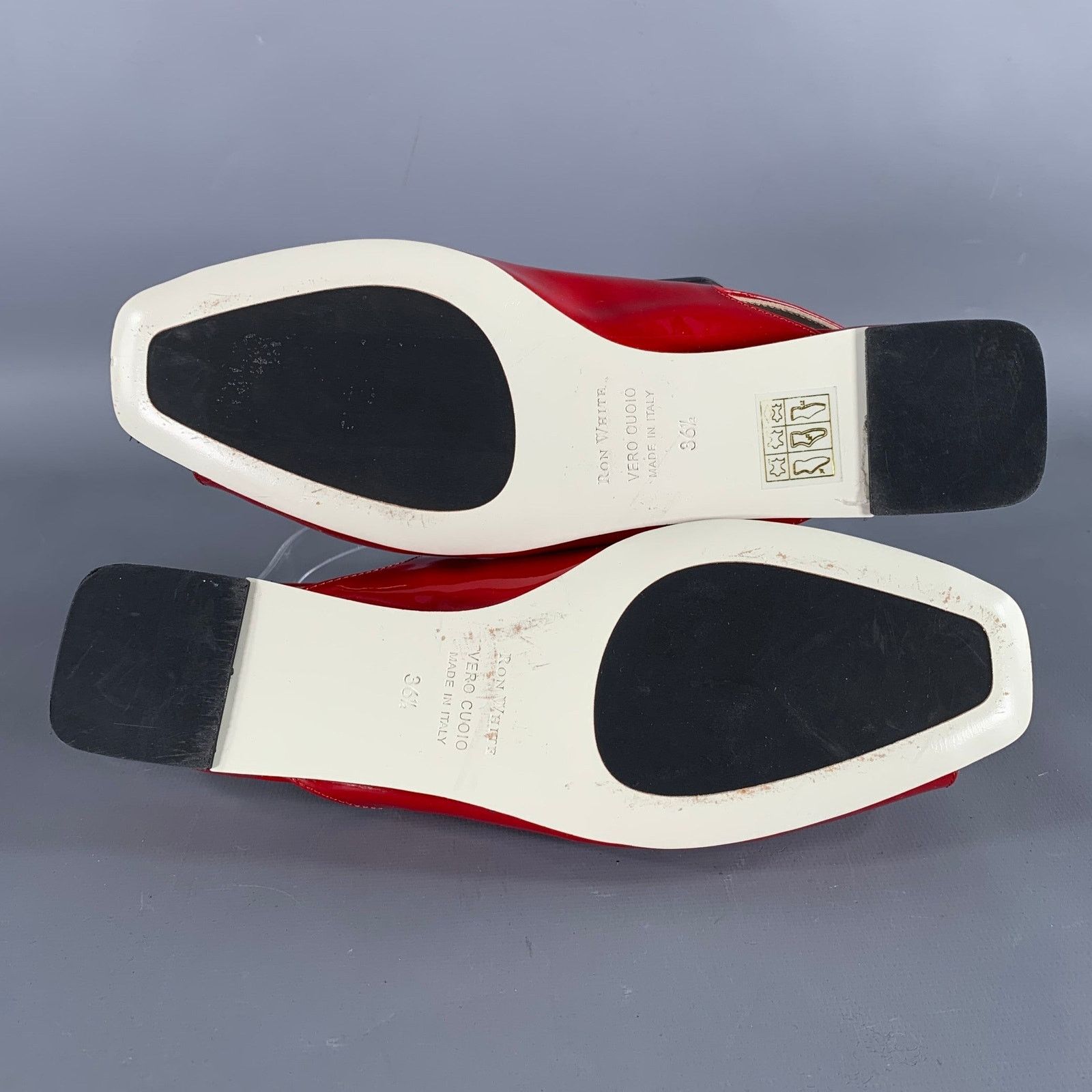 Ron White RON WHITE Size 6.5 Red Patent Leather Slingback Sandals Size US 6.5 / IT 36.5 - 6 Thumbnail