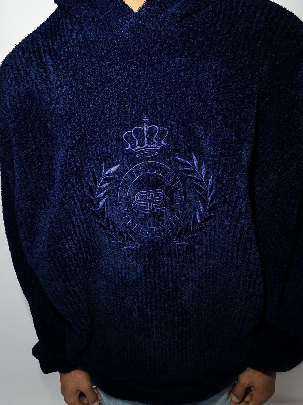 Balenciaga SS/21 Runway Fluffy BB Laurel Hoodie (Towel/Robe) Size US XS / EU 42 / 0 - 9 Thumbnail
