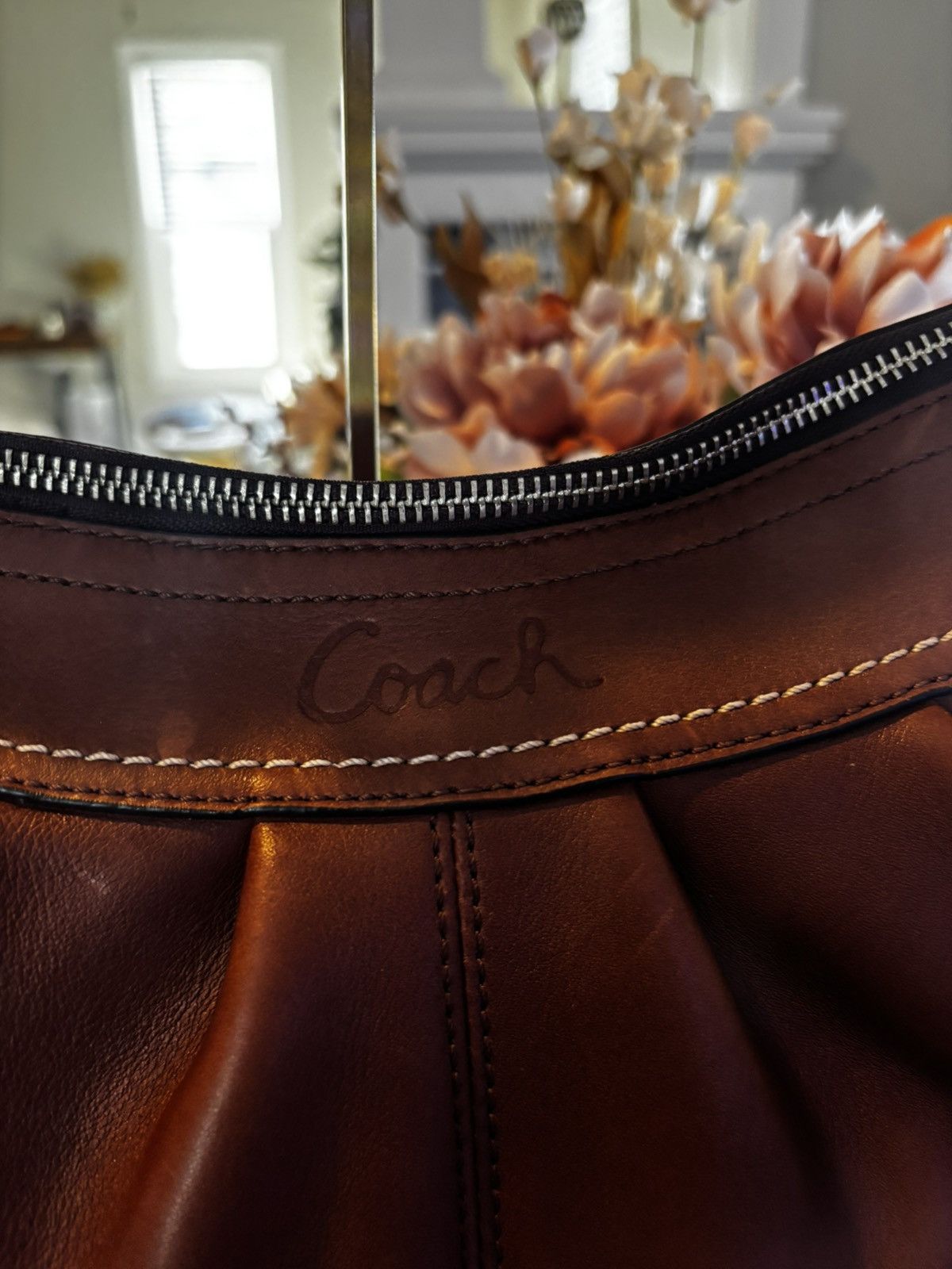 Coach Coach Y2K Brown Leather Pleated Hobo Bag Size ONE SIZE - 3 Thumbnail