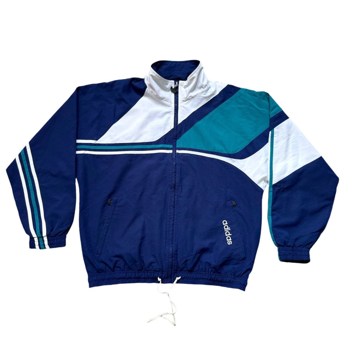 Adidas Vintage 9s Adidas Big Trefoil Windbreaker Jacket Size US M / EU 48-50 / 2 - 1 Thumbnail
