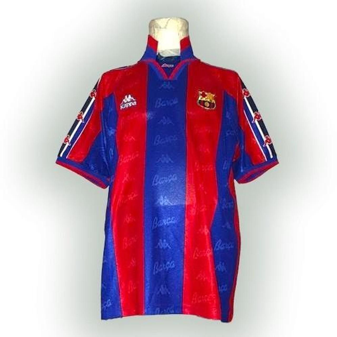 Kappa Fc Barcelona Spain 1995 1996 1997 Home Shirt Jersey Size US L / EU 52-54 / 3 - 1 Thumbnail
