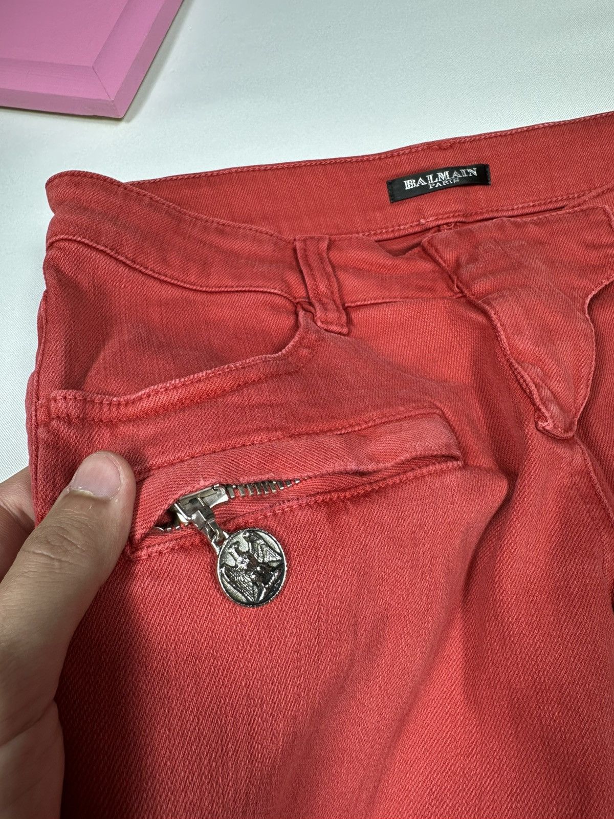 Balmain Balmain Paris Biker Jeans Pants Denim Low Rise Skinny Zipper Size 26" / US 2 / IT 38 - 8 Thumbnail