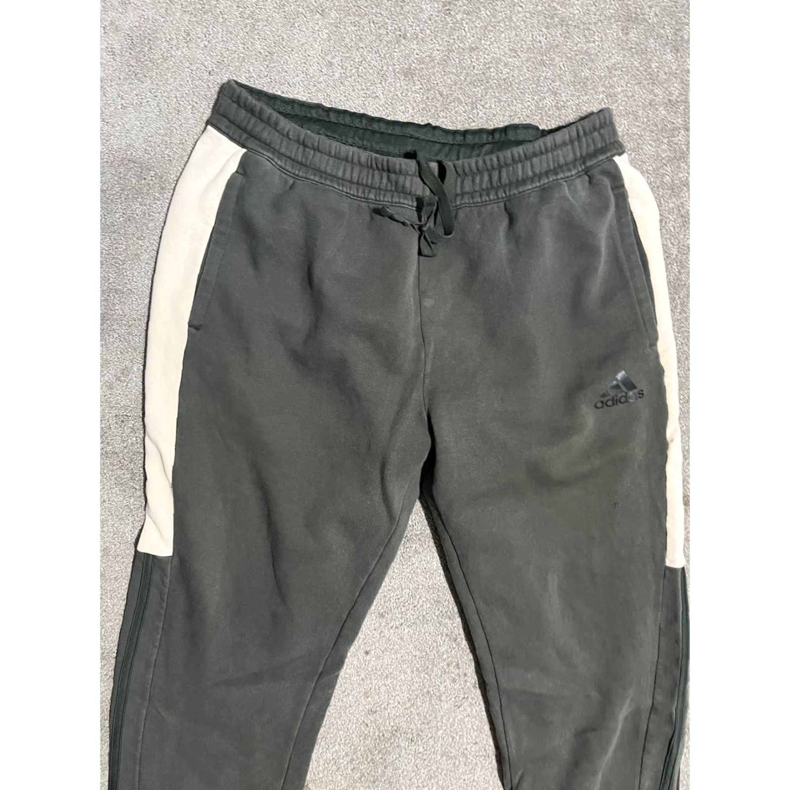 Adidas Adidas Post Game Green Gray Active Training Tapered Pants Mens Large Size US 33 - 2 Thumbnail