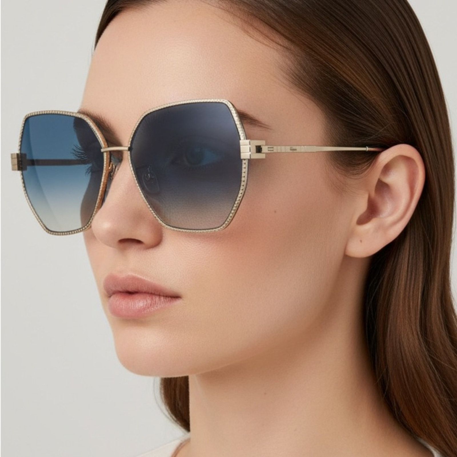 Chopard New! Chopard SCHL28M 08FE Stylish Blue Gradient Sunglasses Size ONE SIZE - 2 Thumbnail