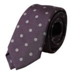 Dolce & Gabbana Purple 100% Silk Polka Dot Adjustable Men Men's Tie Size ONE SIZE - 1 Thumbnail