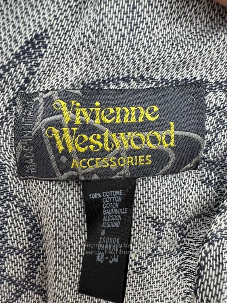 Vivienne Westwood Vivienne Westwood size 37*160cm Grey Saturn Floral Knit Sca Size ONE SIZE - 4 Thumbnail
