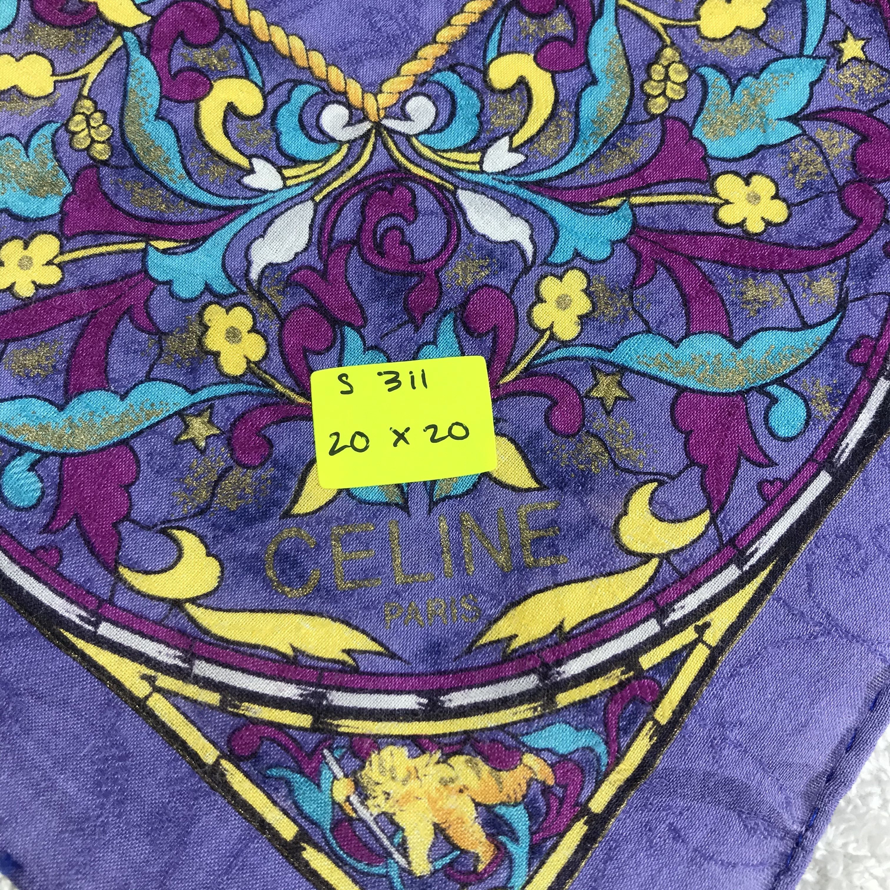 Celine × Vintage Celine Bandana / Handkerchief / Neckerchief - S311 Size ONE SIZE - 5 Thumbnail