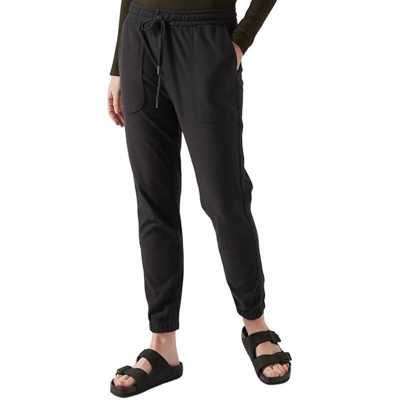 Athleta Athleta Farallon Jogger Pants Drawstring Mid Tapered Black 6 Size 28" / US 6 / IT 42 - 1 Thumbnail