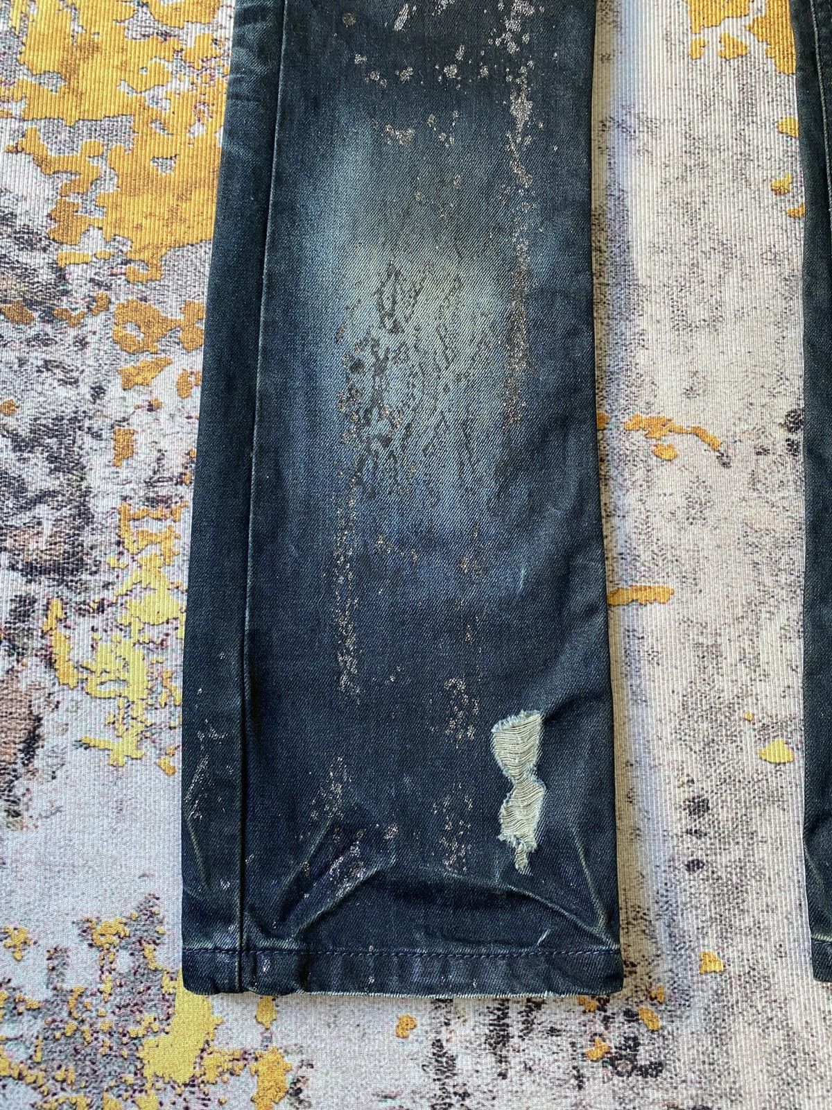 Japanese Brand Vice Fairy Claws Marks Design Gothic Punk Distressed Denim Size US 31 - 6 Thumbnail