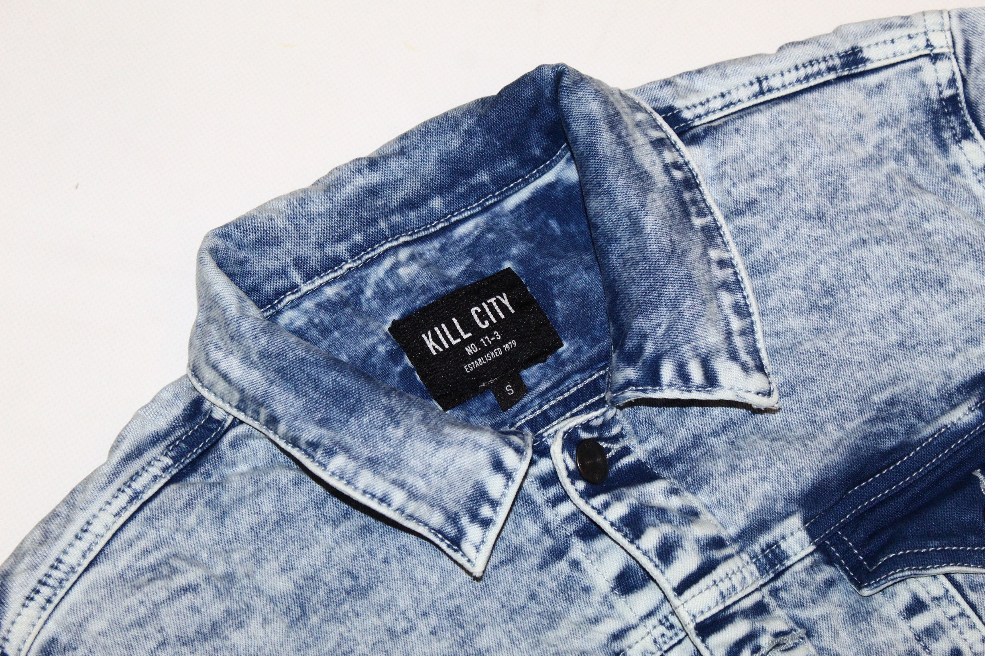 Kill City Kill City Los Angeles Acid Wash Denim Trucker Jacket Size US S / EU 44-46 / 1 - 3 Thumbnail